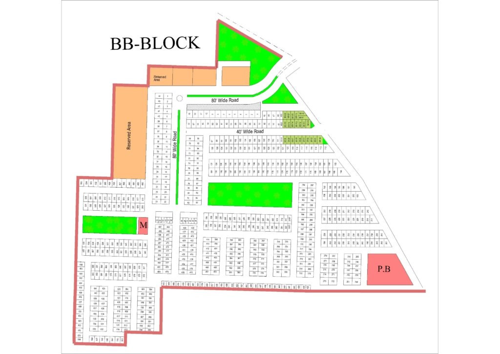 BB Block Map Central Park Housing Scheme Society Lahore