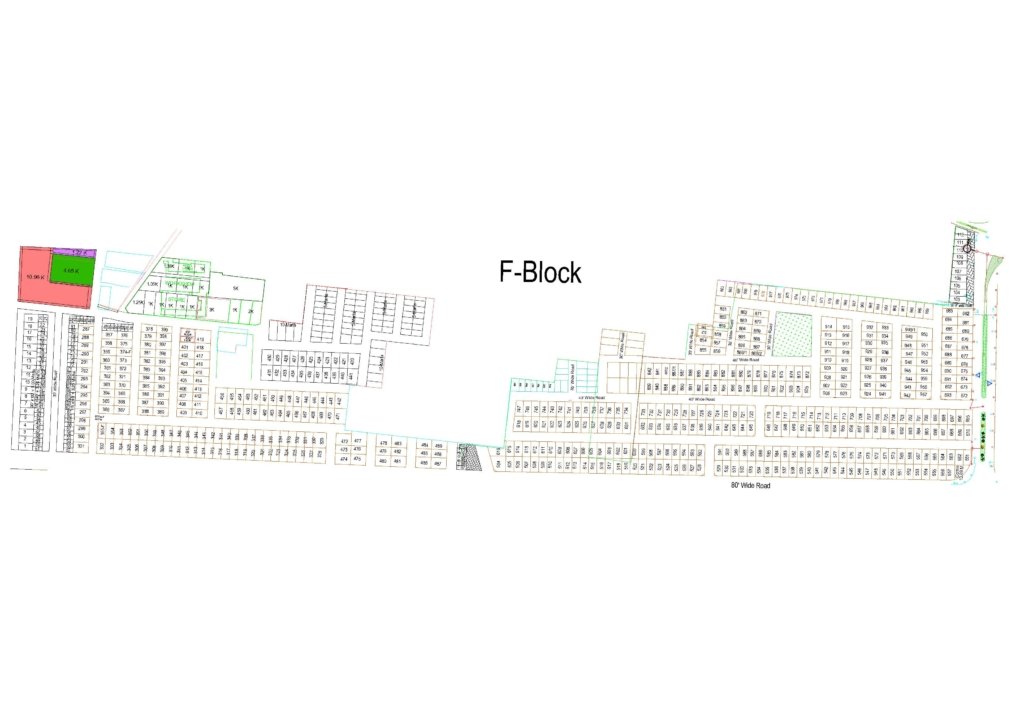 F Block Map Central Park Housing Scheme Society Lahore