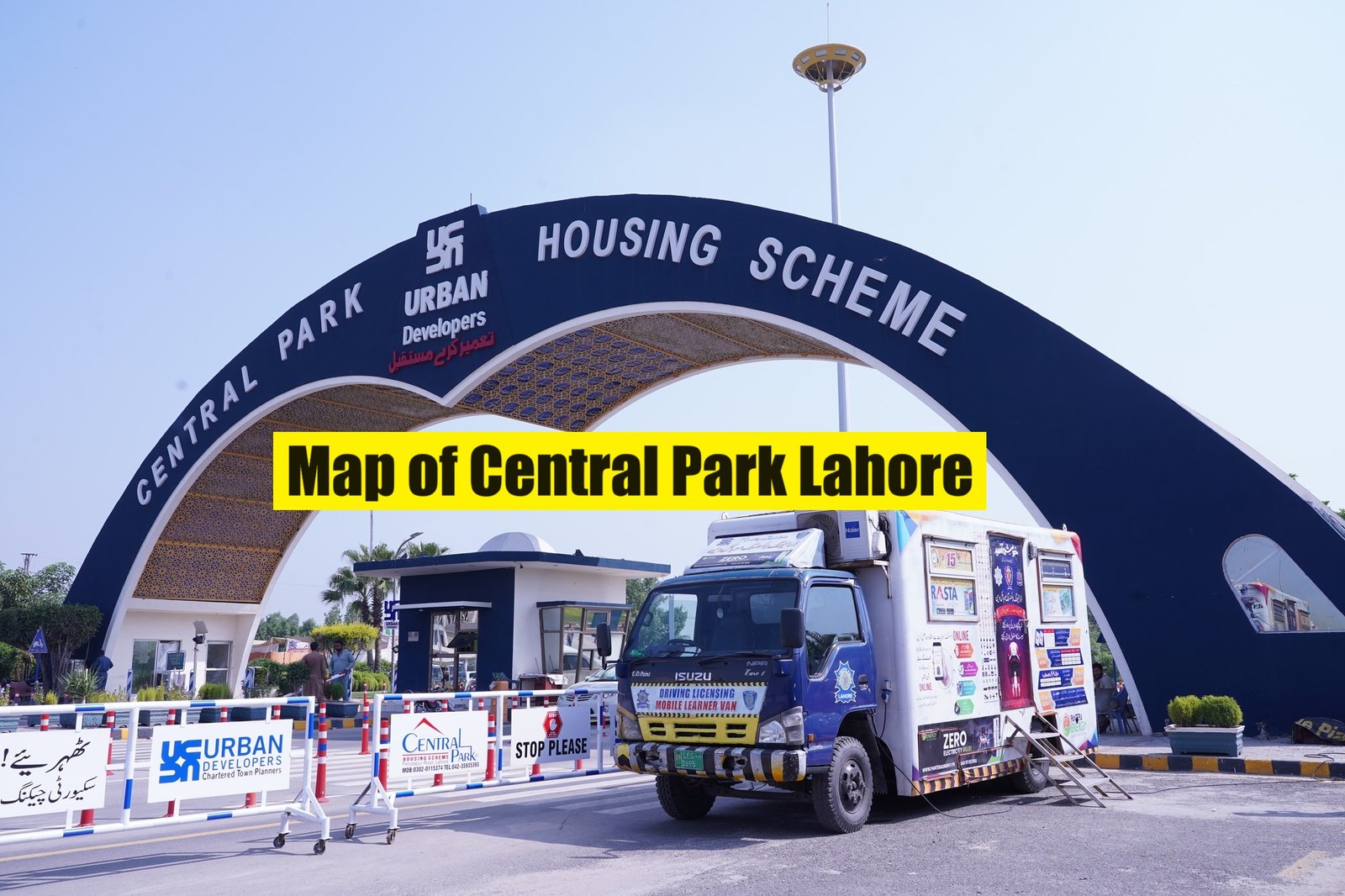 Map Of Central Park Housing Scheme Society Block Lahore 