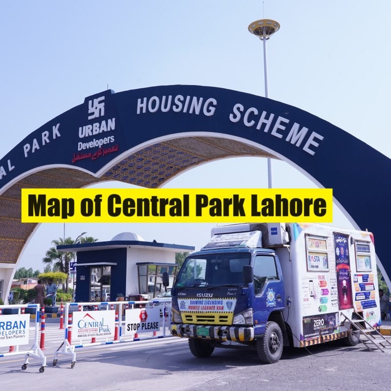 Map of Central Park Housing Scheme Society Block Lahore
